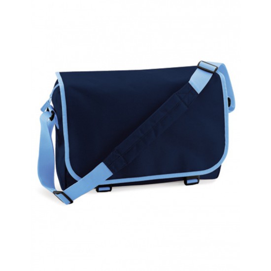 Messenger Bag (Navy/Sky Blue)