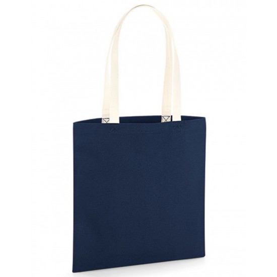 EarthAware® Organic Bag for Life - Contrast Handles (Donker Blauw/Wit)
